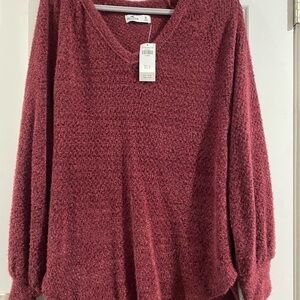 Hollister Maroon Sweater XL
